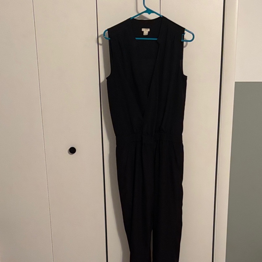 J. Crew Classic Black Sleeveless Jumpsuit
